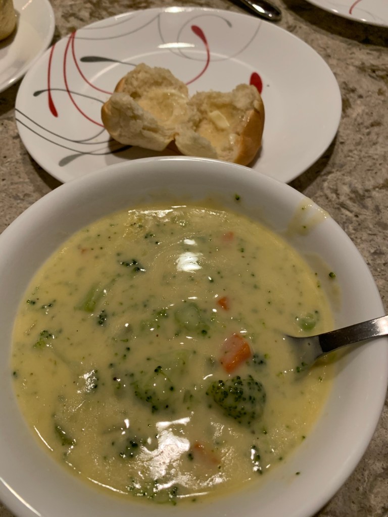 Dinner broccoli cheese soup